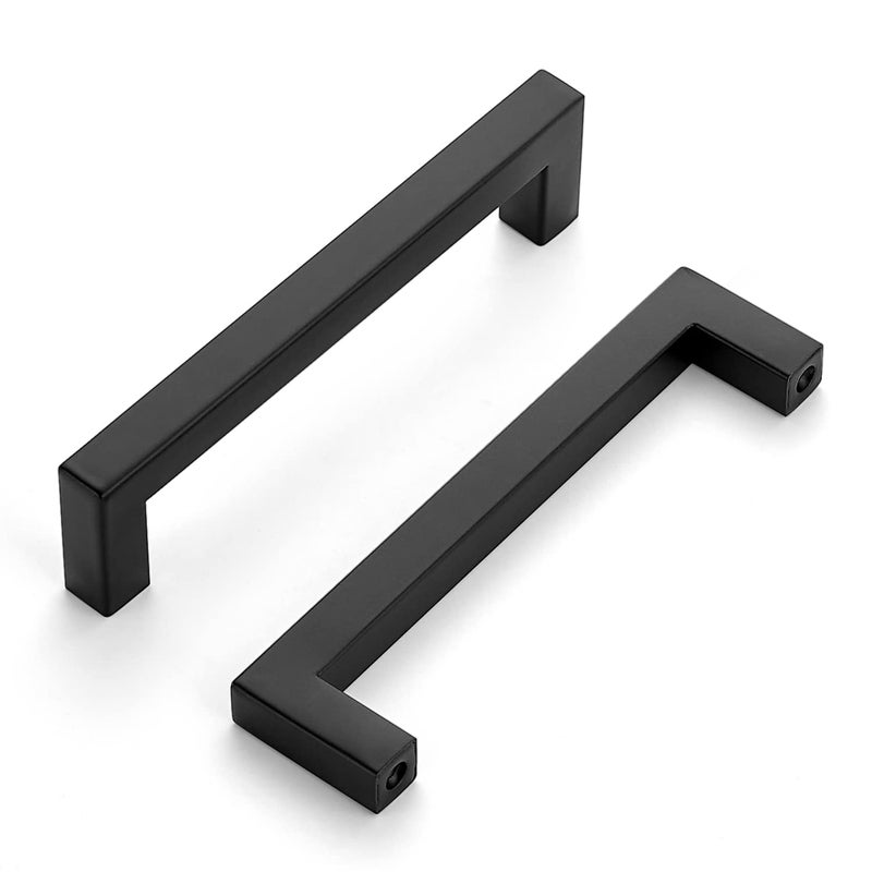HomeExpert Home Expert Square Cabinet Pulls 25 Pack 5 Inch Matte Black Cabinet Handles Kitchen Hardware for Cupboard - Image 1